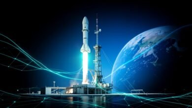 Cohete Falcon 9 despegando con el satélite del Proyecto Suncatcher de Google