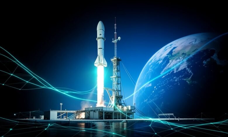 Cohete Falcon 9 despegando con el satélite del Proyecto Suncatcher de Google